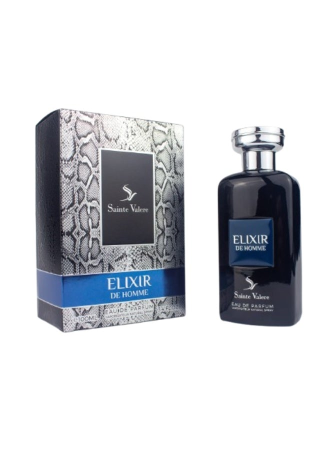 Sainte Valere, Elixir De Homme, Eau De Parfum for Men, 100ml, Long Lasting Luxury Oriental Fougere Perfume, Lavender, Mint, Vanilla, Benzoin, Honey, Tonka Bean, Tobacco, Premium Masculine Fragrance - Image 1